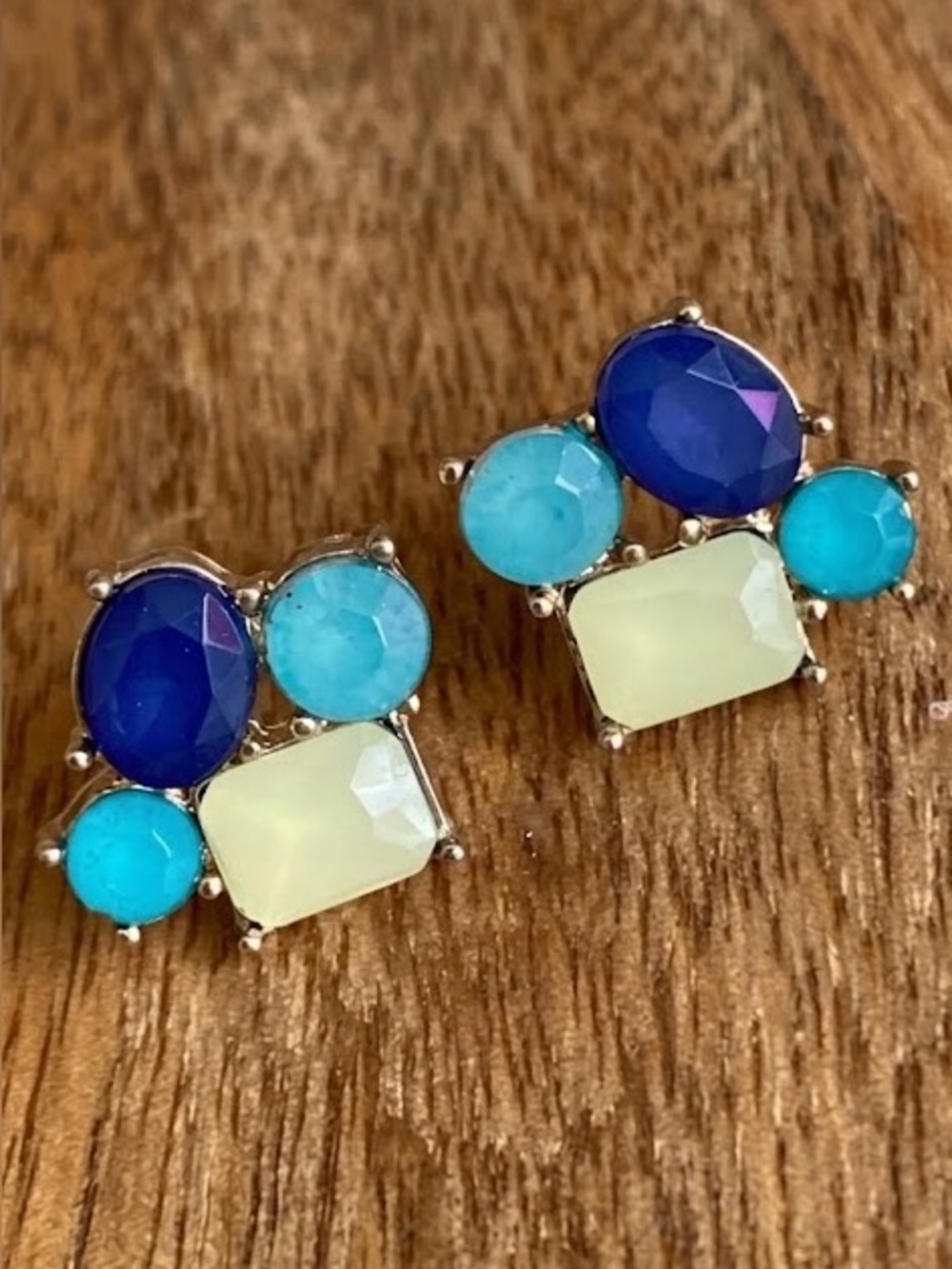 Vintage Kate Spade Multifaceted Stone Earrings